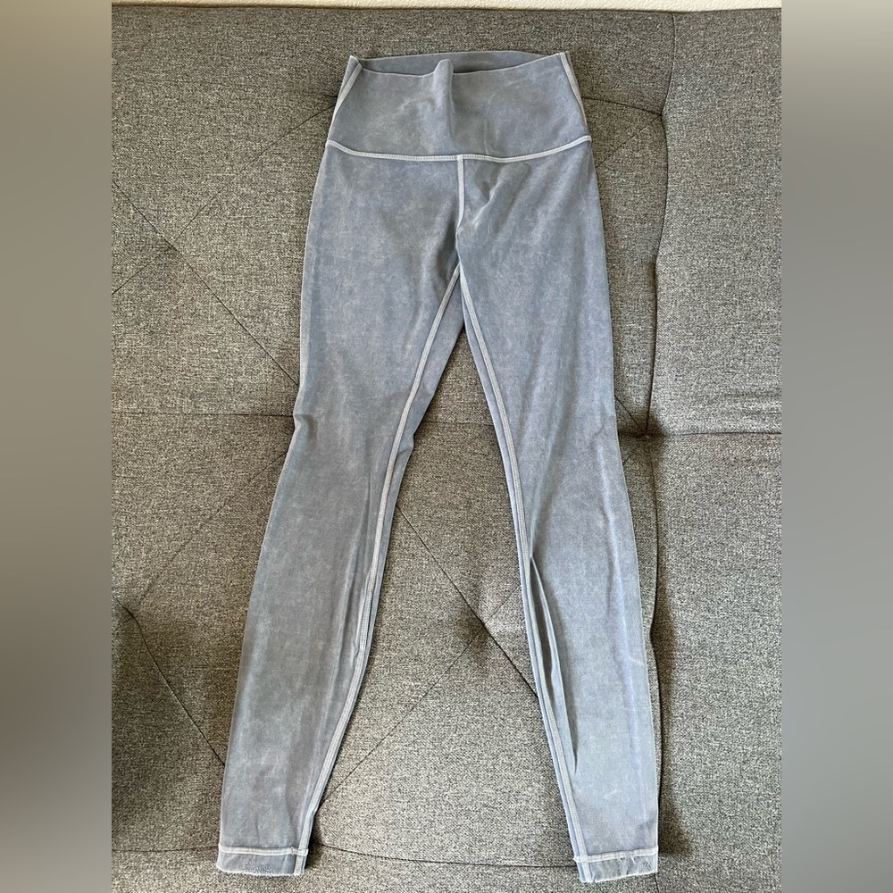Lululemon full length legging. Heathered light blue. Size 4